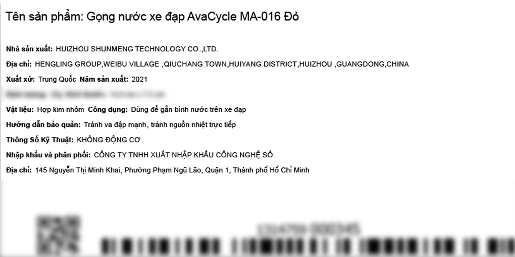 Gọng nước xe đạp avacycle ma-016 đỏ - ảnh sản phẩm 8