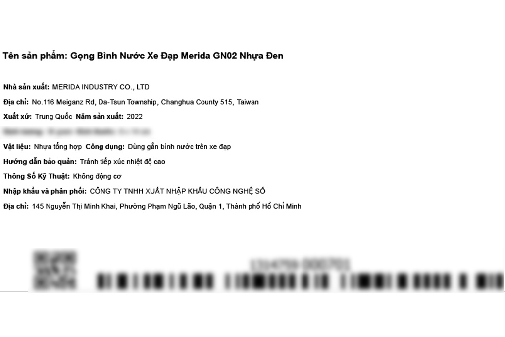 Gọng Bình Nước Xe Đạp Merida GN02 Nhựa Đen
