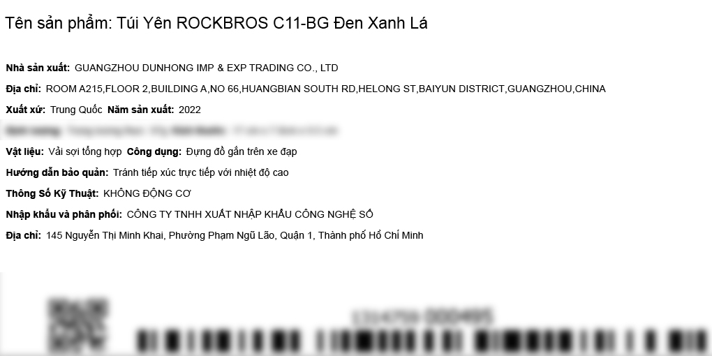 Túi yên xe đạp ROCKBROS C11-BG Đen Xanh