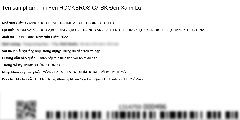 Túi yên xe đạp ROCKBROS C7-BK Đen Xanh