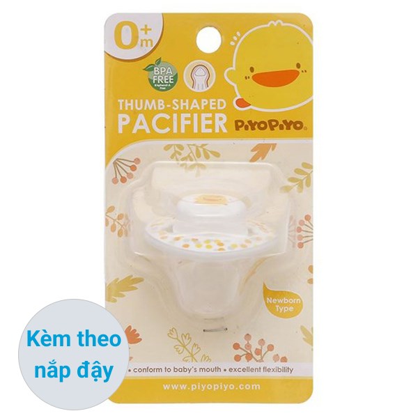 Ti ngậm PIYOPIYO kèm nắp PY830592 (0 - 6 tháng) - Màu trắng - AVAKids.com