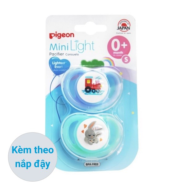 Ti ngậm Pigeon kèm nắp Mini Light size M (6 - 12 tháng) - Màu ngẫu nhiên 34