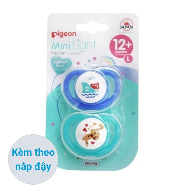Ti ngậm Pigeon kèm nắp Mini Light size M (6 - 12 tháng) - Màu ngẫu nhiên 32