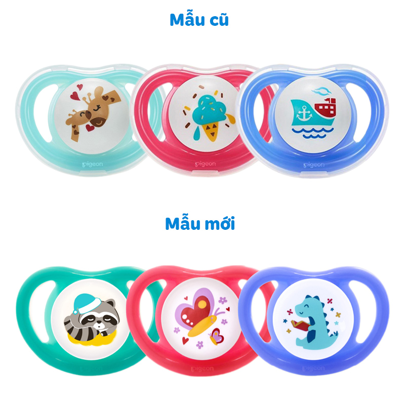 Ti ngậm Pigeon kèm nắp Mini Light size M (6 - 12 tháng) - Màu ngẫu nhiên 22