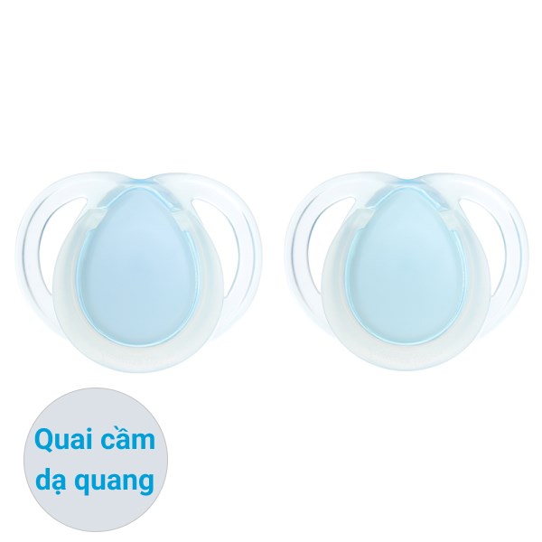 Bộ 2 Ti Ngậm Tommee Tippee Dạ Quang Night Time (0 - 6 Tháng) - Màu Ngẫu Nhiên