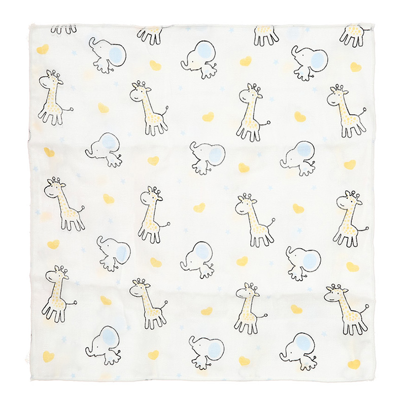 Set 5 cái khăn sữa cotton Bessla 2 lớp 30x30 cm - Hình thú 2