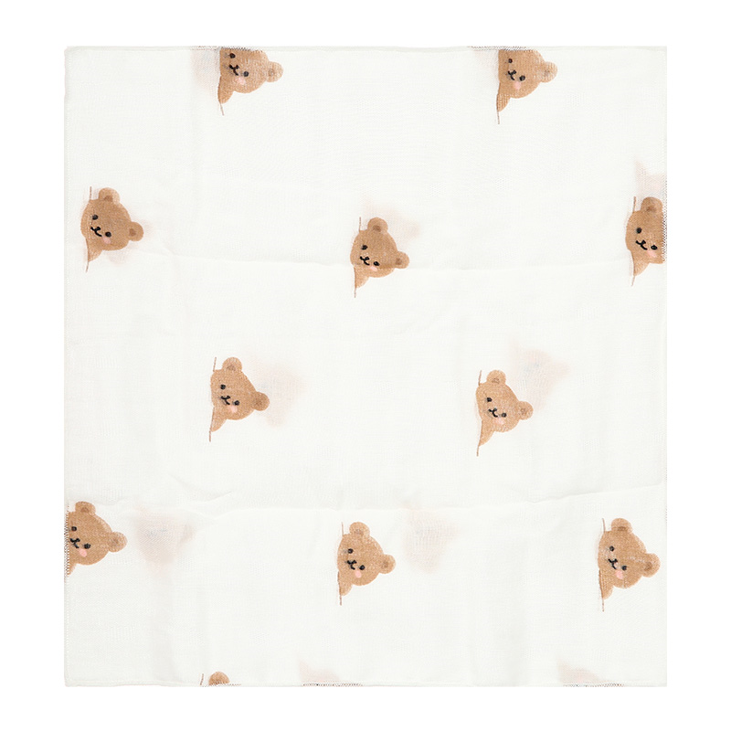 Set 5 cái khăn sữa cotton Bessla 2 lớp 30x30 cm - Hình thú 8