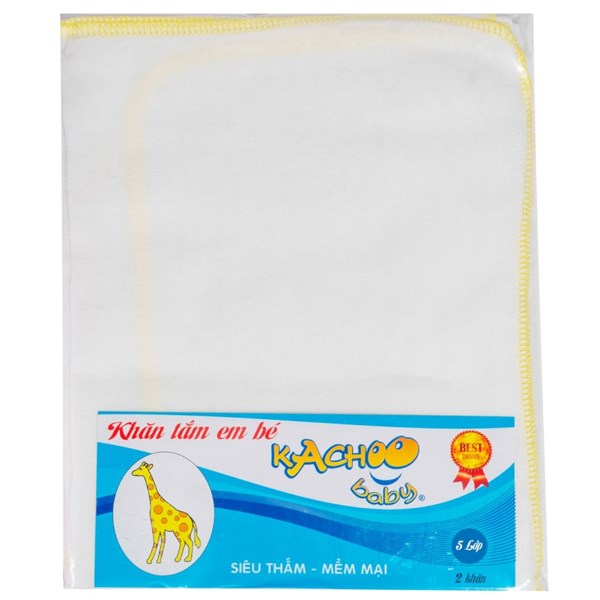 Bịch 2 khăn tắm em bé 5 lớp KACHOOBABY (70 x 80cm) chính hãng - AVAKids.com