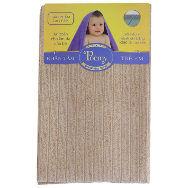 Khăn tắm polyester Poemy 3 lớp 49x100 cm - Màu ngẫu nhiên 7