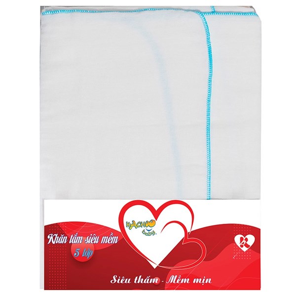 Khăn tắm cotton KACHOOBABY 5 lớp 75x84 cm - Màu ngẫu nhiên - AVAKids.com