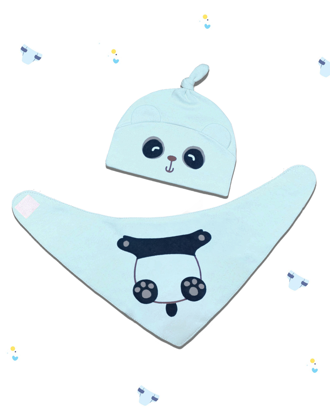Bộ nón, yếm tam giác hình thú BabyMommy - Màu ngẫu nhiên (0 - 6 tháng) 2