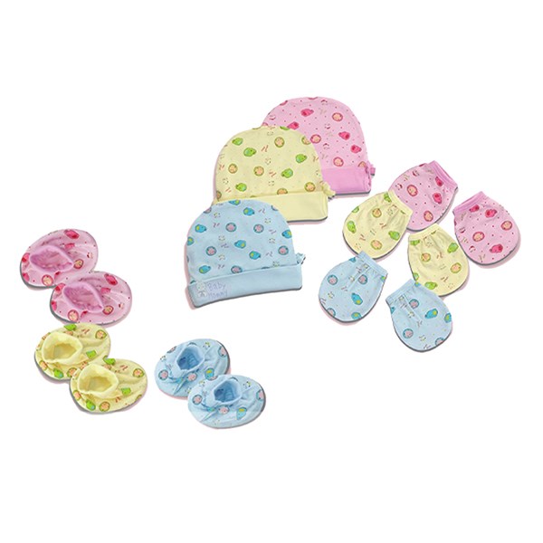 Bộ nón, bao tay, bao chân (bamboo) sơ sinh Babymommy - AVAKids.com