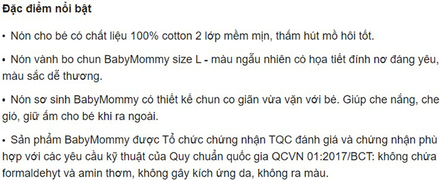 Nón vành bo chun BabyMommy size L - Màu ngẫu nhiên