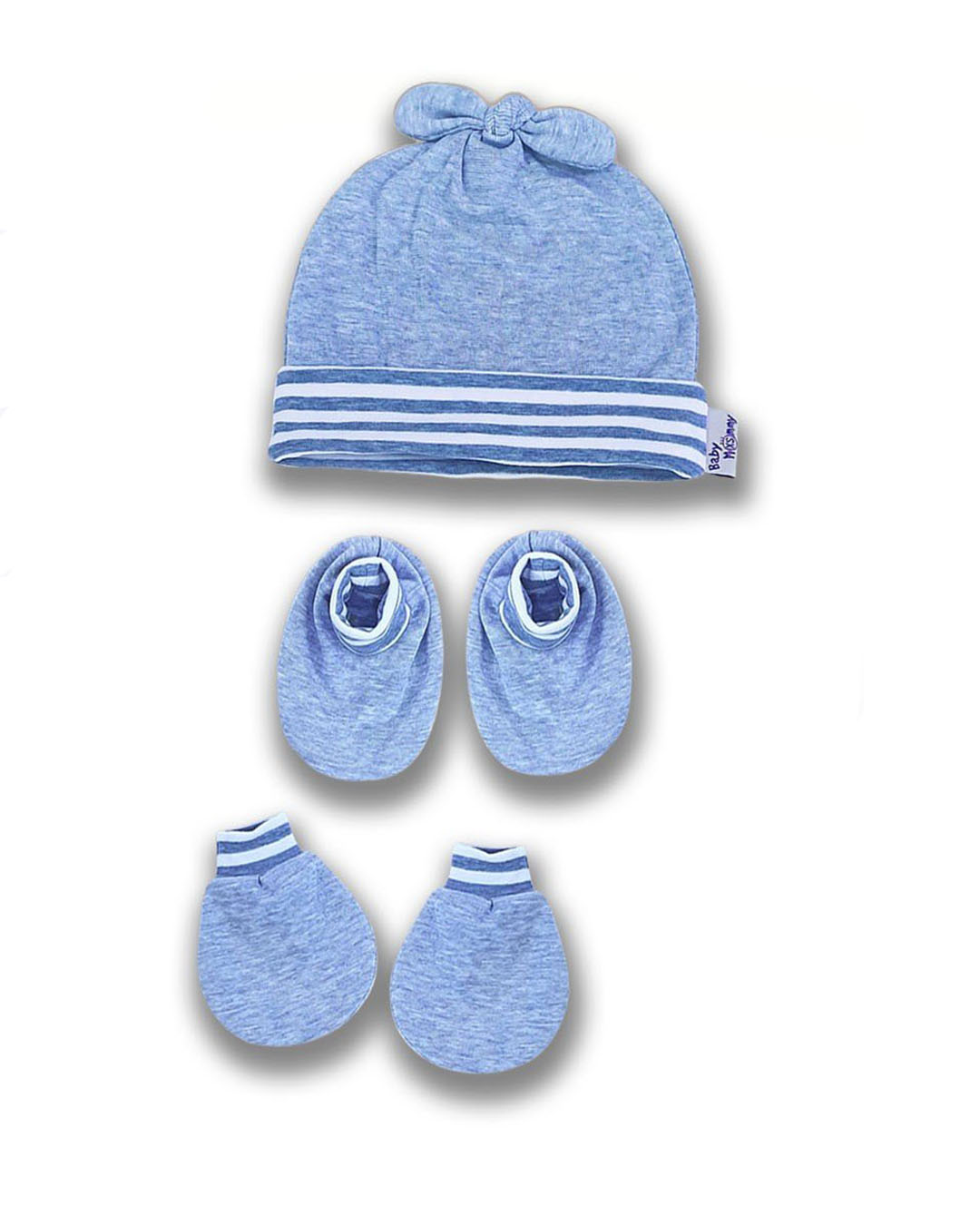 Set nón, bao tay bao chân phối sọc BabyMommy - Màu ngẫu nhiên (0 - 3 tháng) đẹp, giá tốt - AVAKids.com