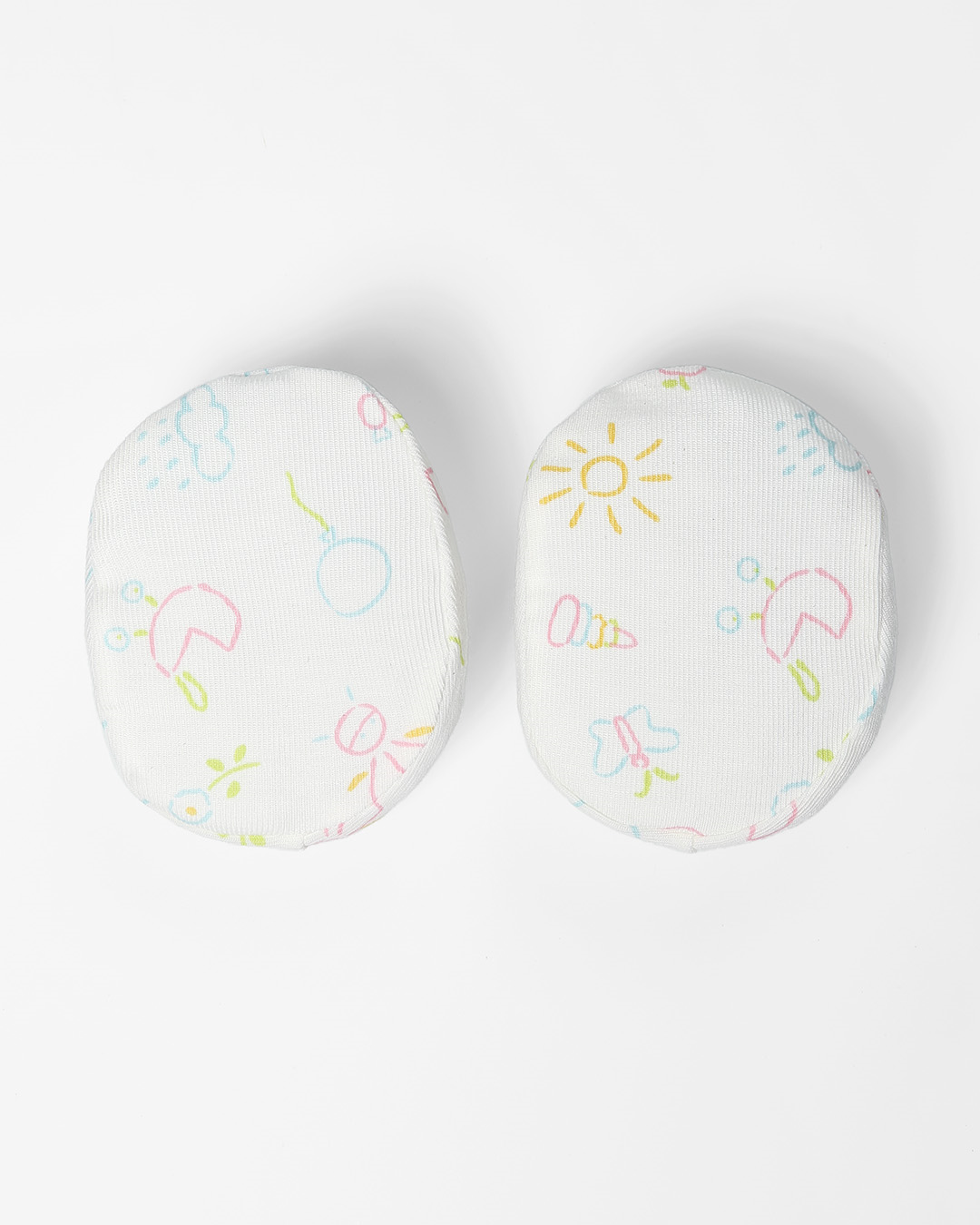 Set nón, bao tay bao chân in hình đa sắc Lullaby NH847R màu trắng (0 - 1 tháng) 7