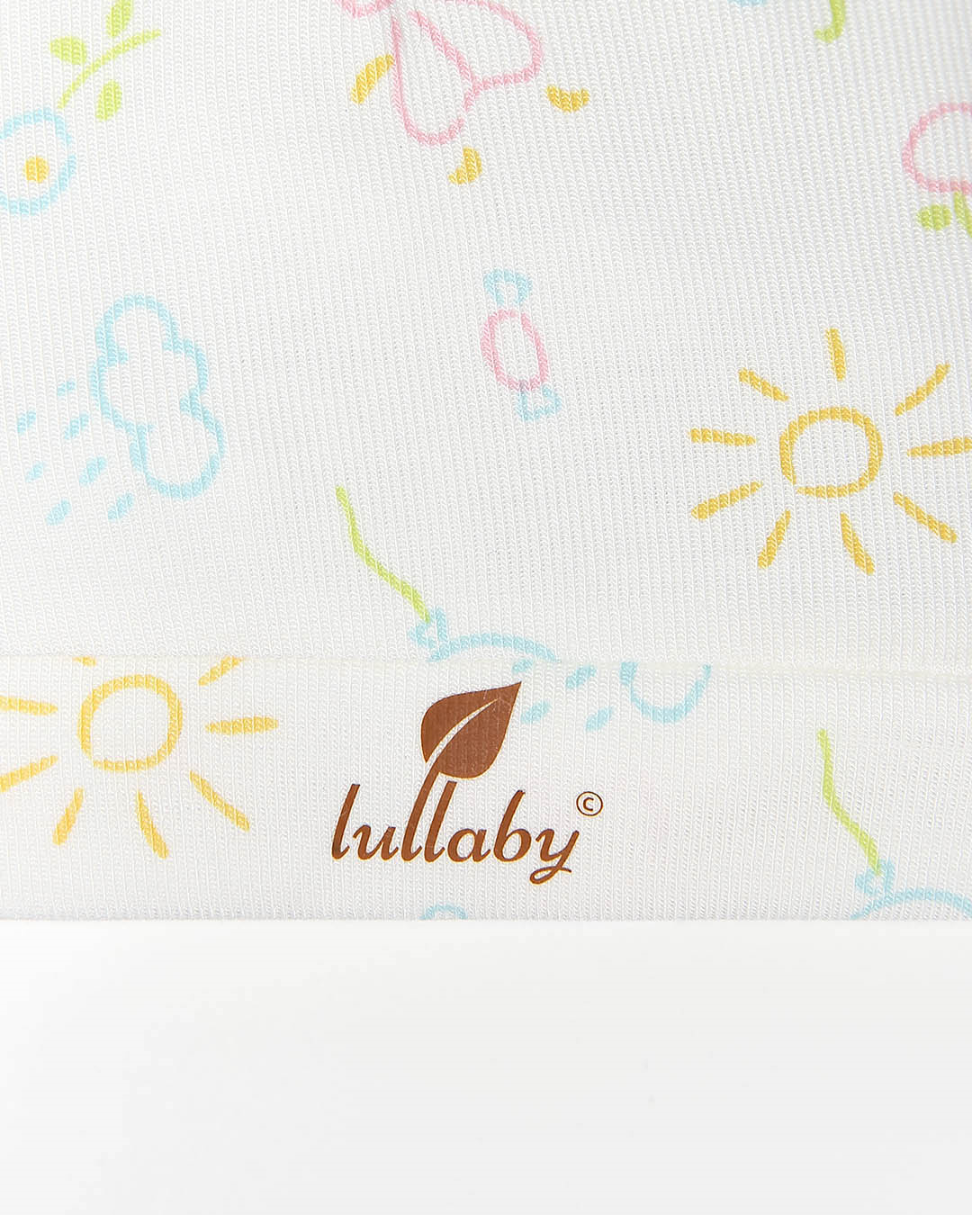 Set nón, bao tay bao chân in hình đa sắc Lullaby NH847R màu trắng (0 - 1 tháng) 9