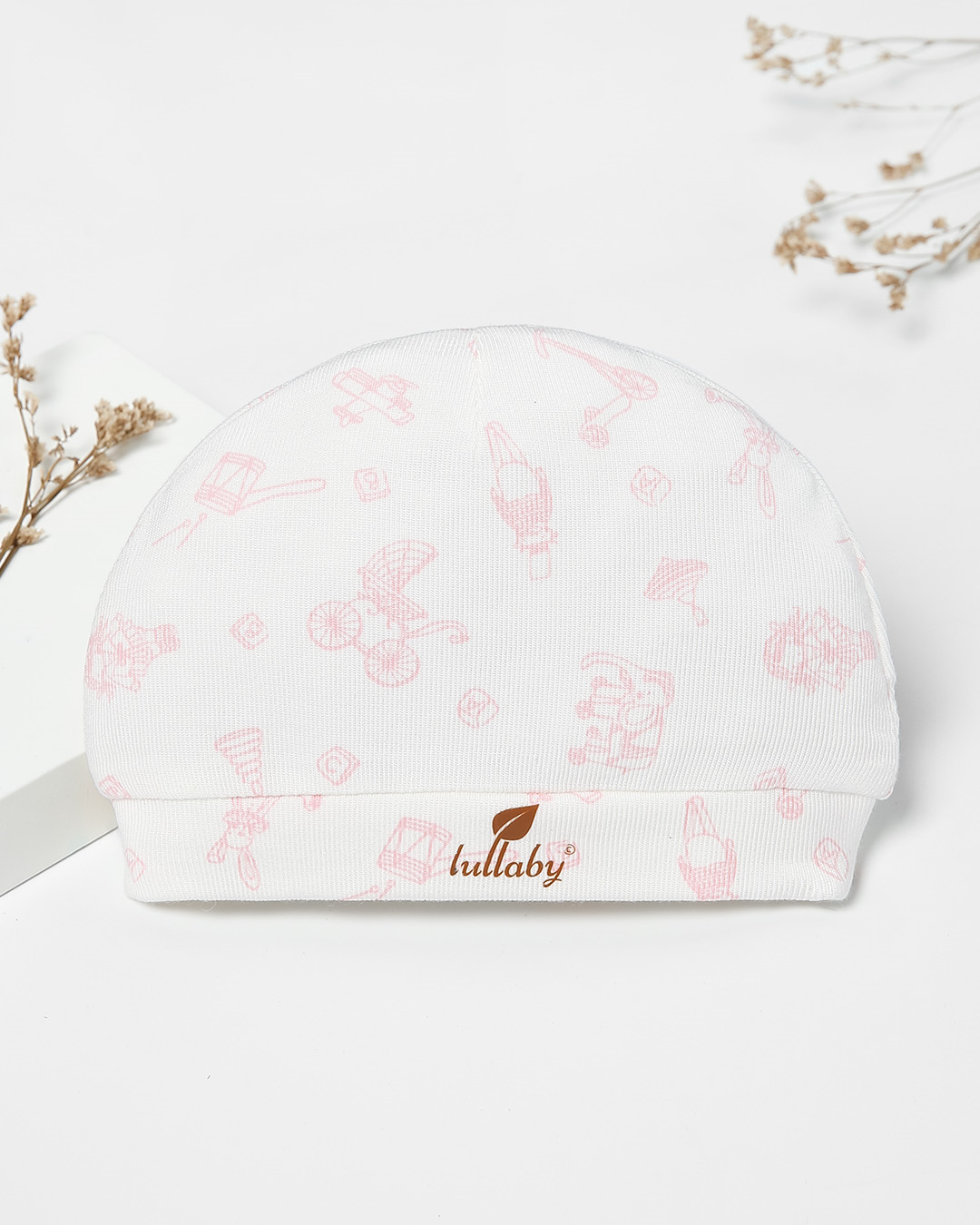 Set nón, bao tay bao chân in hình đa sắc Lullaby NH847R màu trắng (0 - 1 tháng) 24