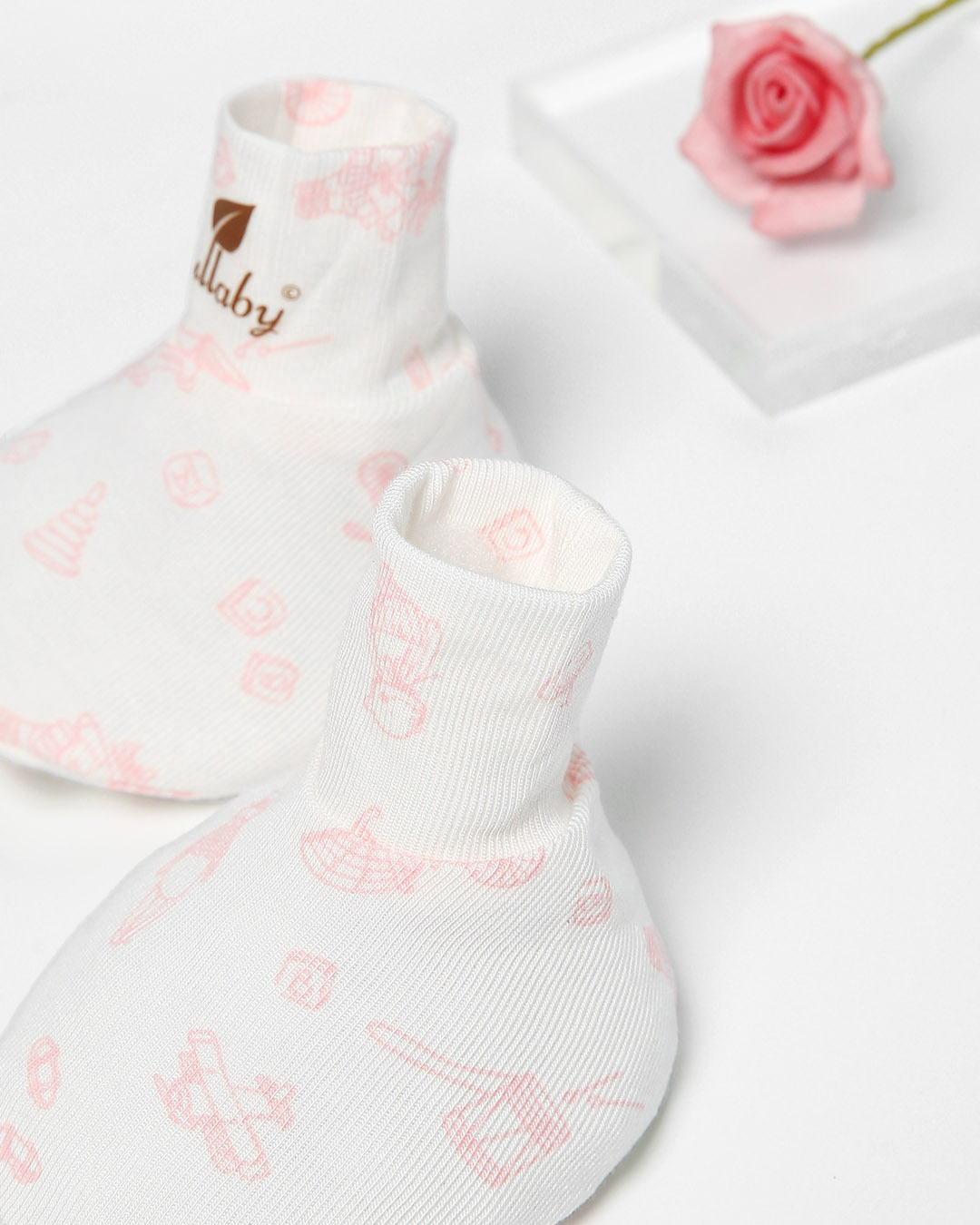 Set nón, bao tay bao chân in hình đa sắc Lullaby NH847R màu trắng (0 - 1 tháng) 30