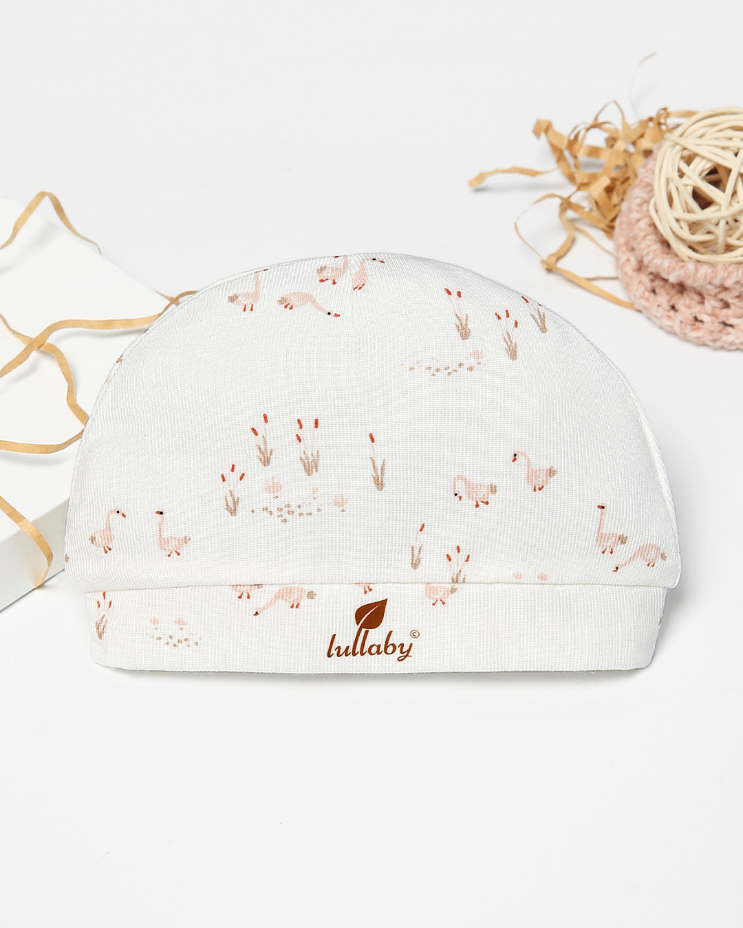 Set nón, bao tay bao chân in hình đa sắc Lullaby NH847R màu trắng (0 - 1 tháng) 13