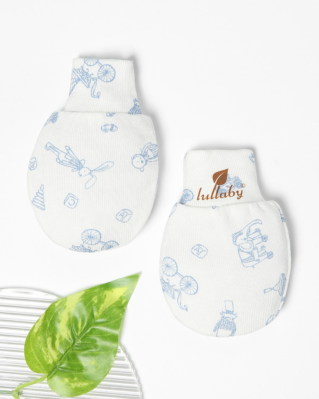 Set nón, bao tay bao chân in hình đa sắc Lullaby NH847R màu trắng (0 - 1 tháng) 36