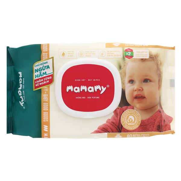 Khăn ướt em bé Mamamy không mùi hương