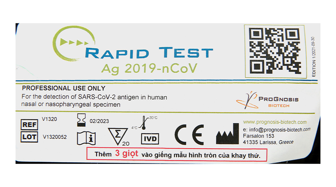 Kit test nhanh Covid-19 Rapid Test Ag 2019-nCoV