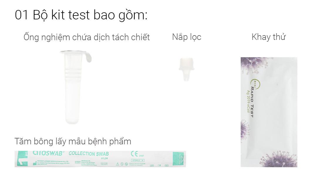 Kit test nhanh Covid-19 Rapid Test Ag 2019-nCoV