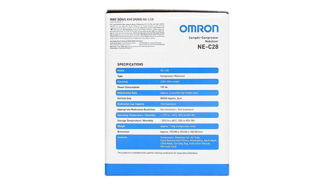 Máy xông khí dung mũi họng Omron NE-C28 - 10