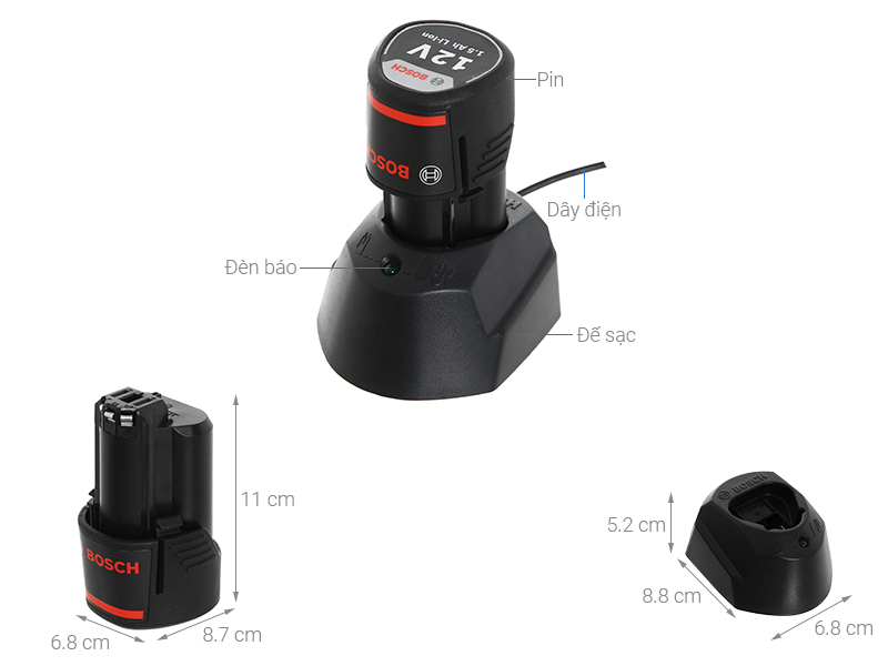 Pin GBA Bosch 12V 3.0 Ah