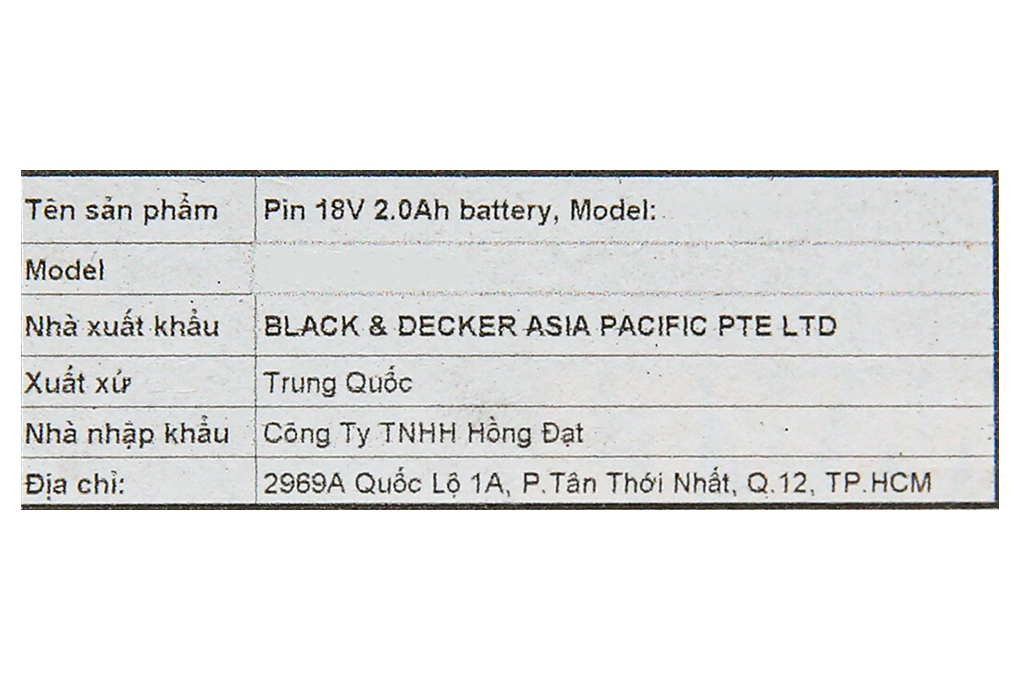 Pin Dewalt DCB183-B1 18V 2.0 Ah Màu Đen - Vàng