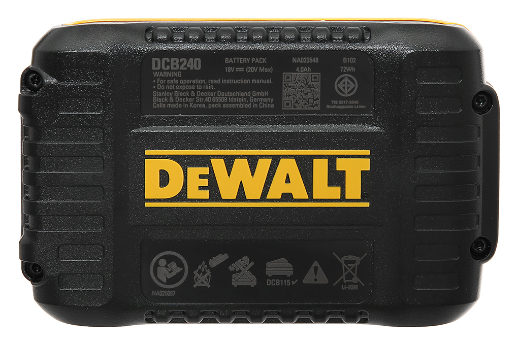 Pin Dewalt DCB240-B1 18V 4 Ah Màu Đen - Vàng