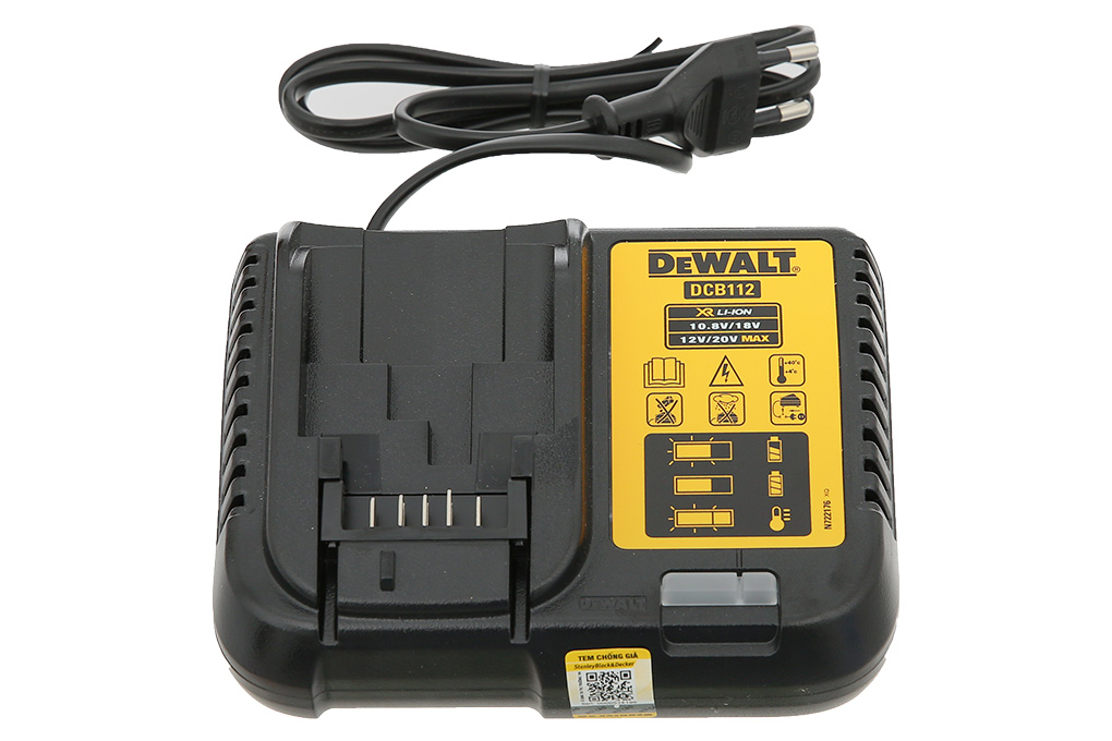 Sạc pin Dewalt DCB112-B1 10.8V - 18V 2 Ah Màu Đen - Vàng
