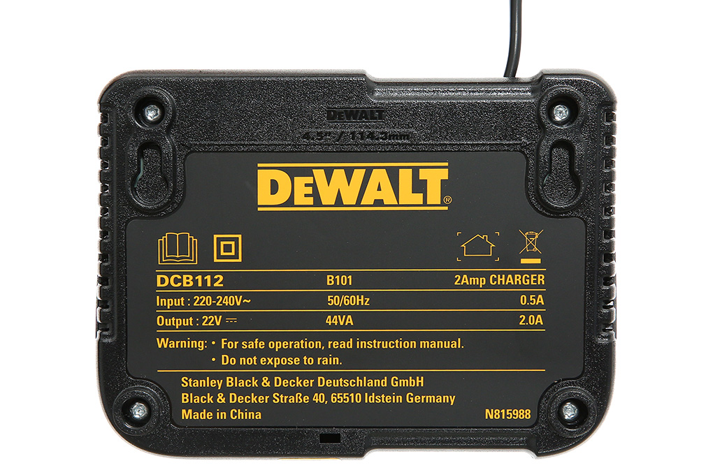 Sạc pin Dewalt DCB112-B1 10.8V - 18V 2 Ah Màu Đen - Vàng
