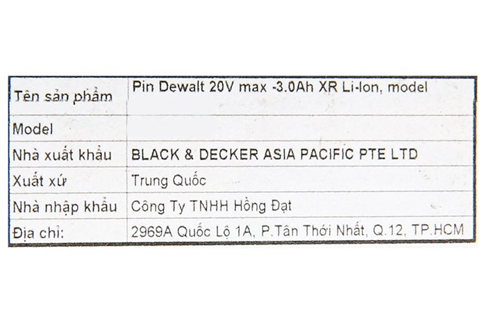 Pin Dewalt DCB187-KR 18V 3 Ah