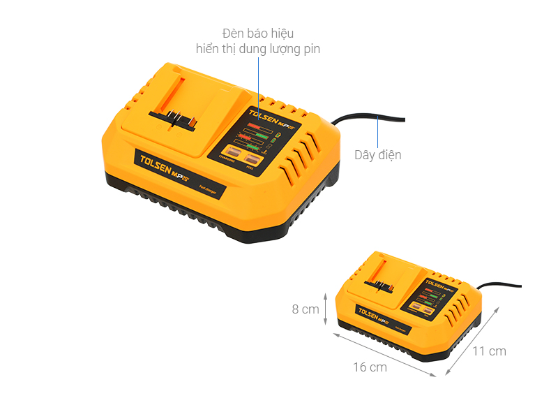 Sạc pin Tolsen 87486 20V 4.0 Ah