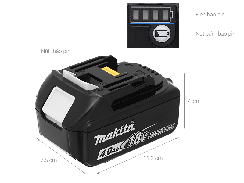 Pin Makita BL1840B 18V 4.0 Ah