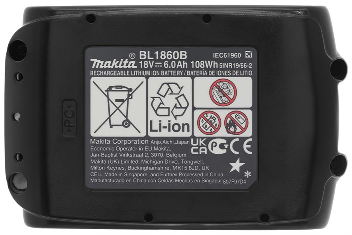 Pin Makita BL1860B 18V 6.0 Ah
