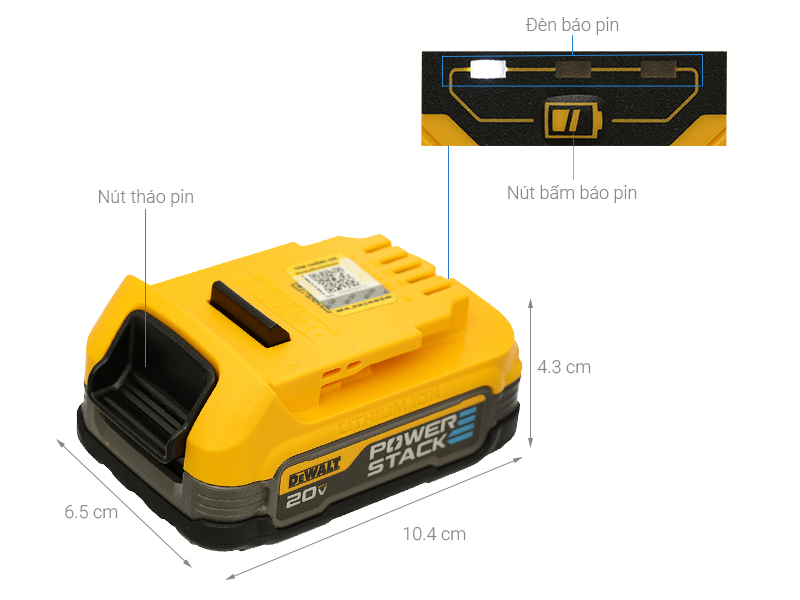 Pin Powerstack Dewalt DCBP034-KR 18V 1.7 Ah