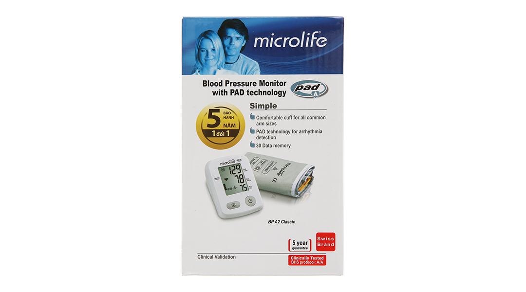 Microlife BP A2 Classic Blood Pressure Monitor with Pad Technology