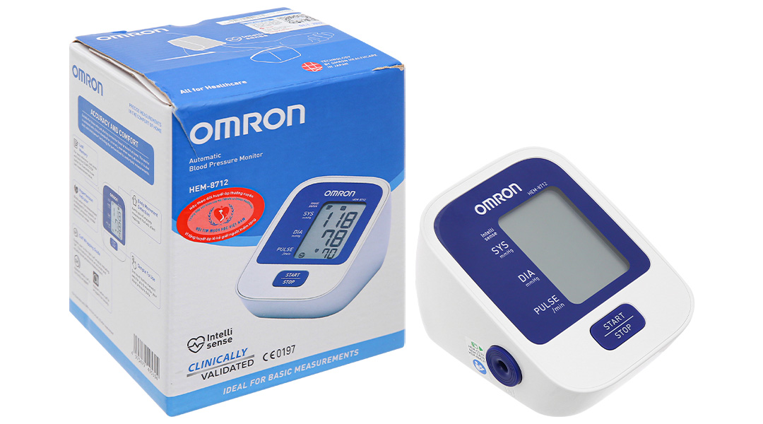 Máy đo huyết áp điện tử Omron 8712 được sử dụng để đo những thông tin gì?
