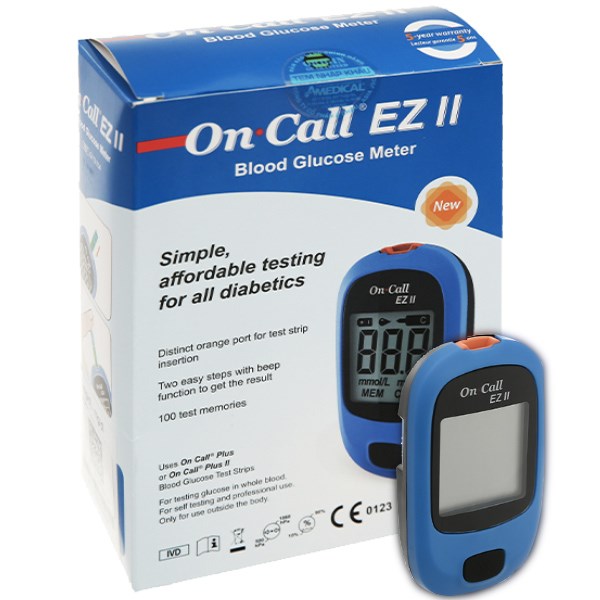 Máy đo đường huyết On Call EZ II (tặng kèm 25 que thử)