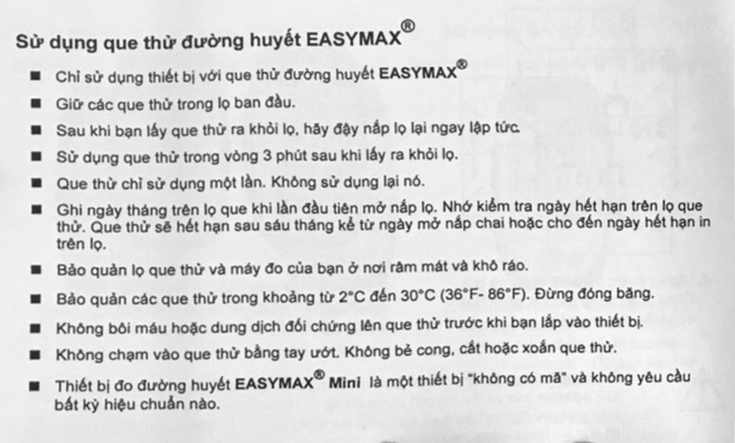 Máy đo đường huyết EasyMax MU (mg/dl) - 24