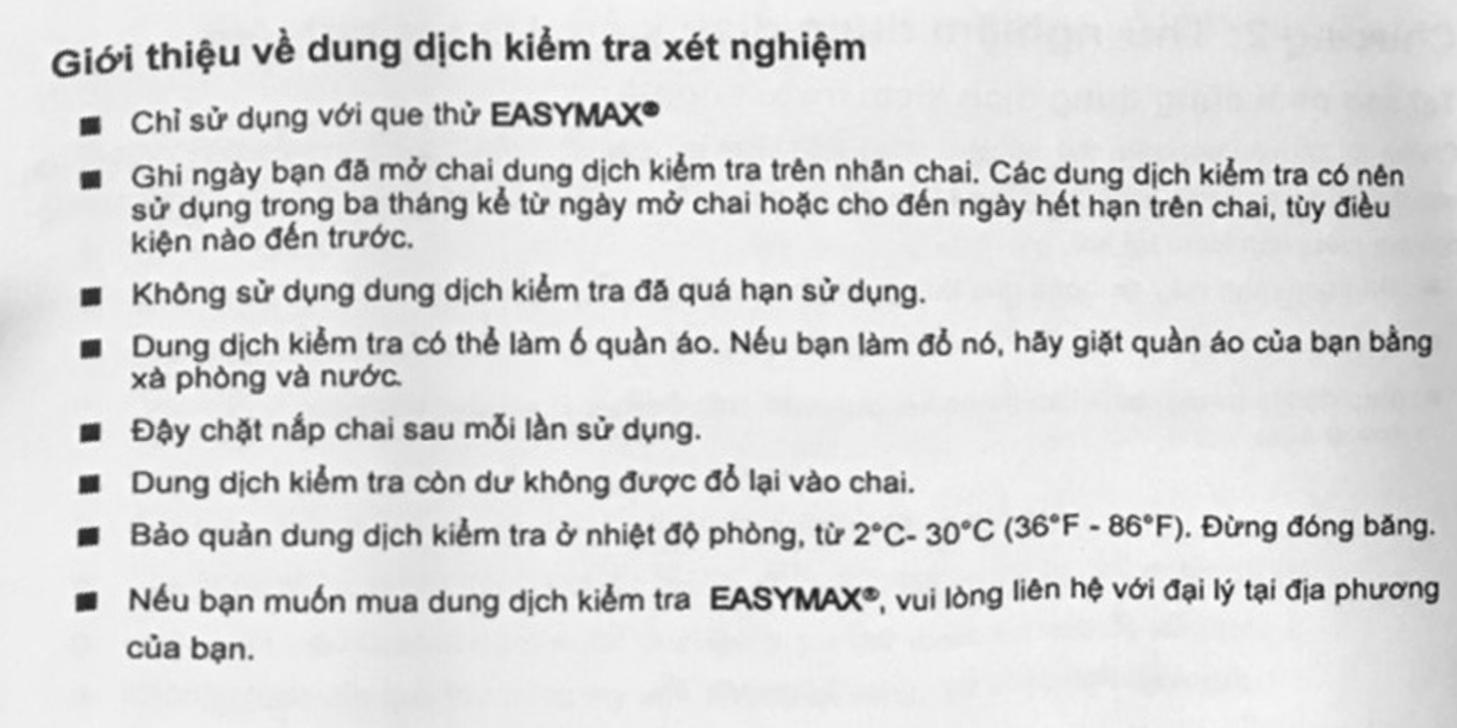 Máy đo đường huyết EasyMax MU (mg/dl) - 26