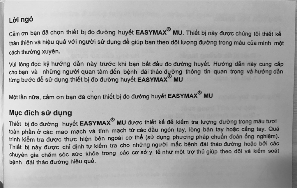 Máy đo đường huyết EasyMax MU (mg/dl) - 14