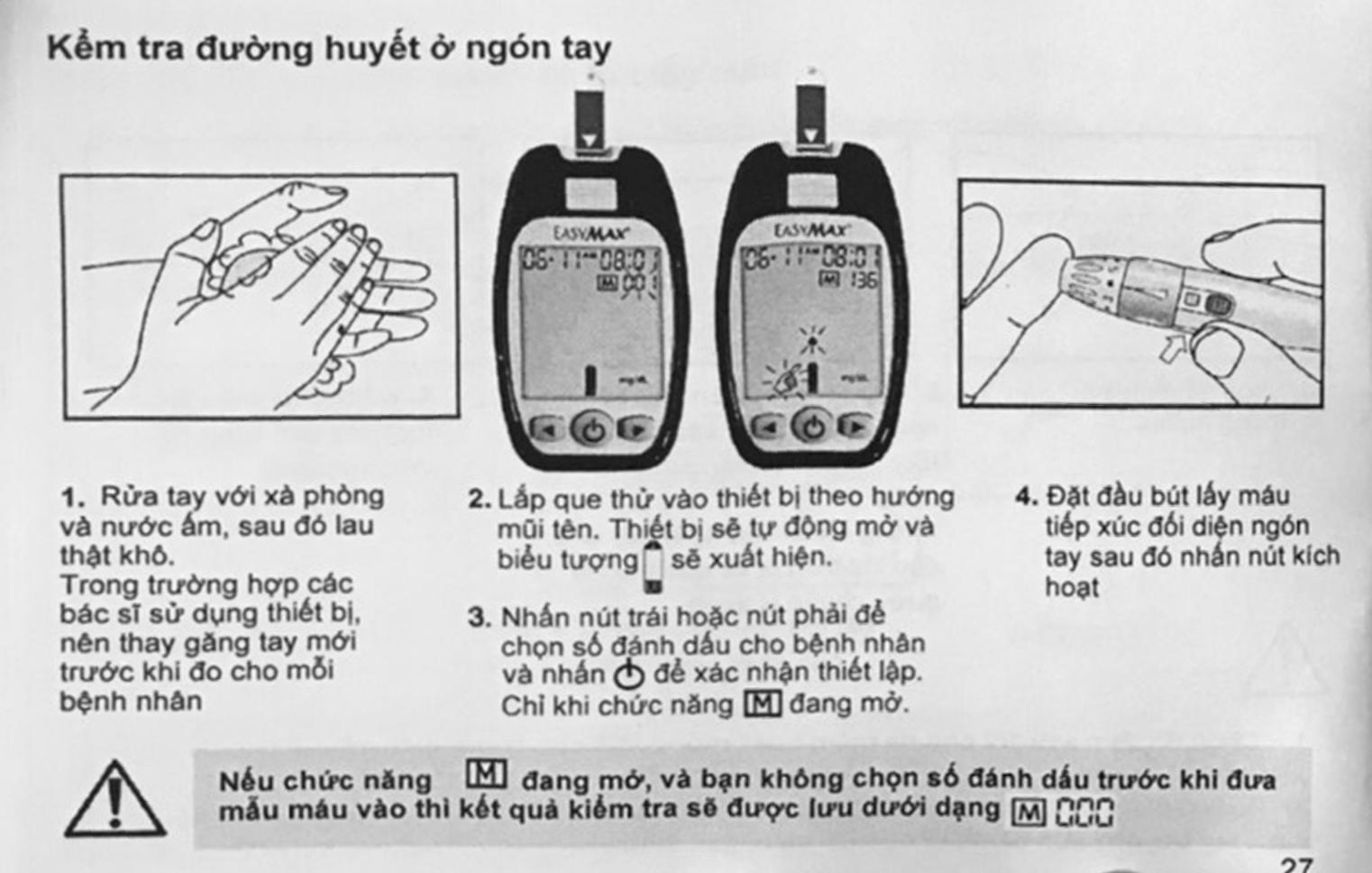 Máy đo đường huyết EasyMax MU (mg/dl) - 34