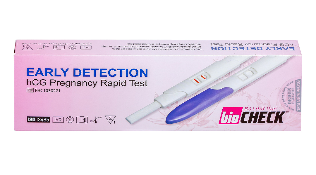 Bút thử thai Biocheck Early Detection hCG Pregnancy Rapid Test là sản phẩm tốt nhất để giúp bạn xác định kết quả thai nhanh chóng và chính xác nhất. Hãy đến xem hình ảnh liên quan để biết thêm thông tin về sản phẩm này. Bạn sẽ hài lòng với hiệu quả đáng kinh ngạc mà nó mang lại.