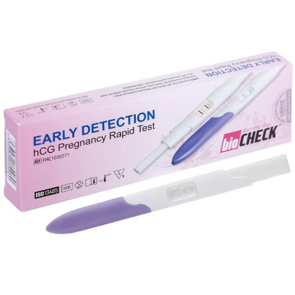 Bút thử thai Biocheck Early Detection hCG Pregnancy Rapid Test