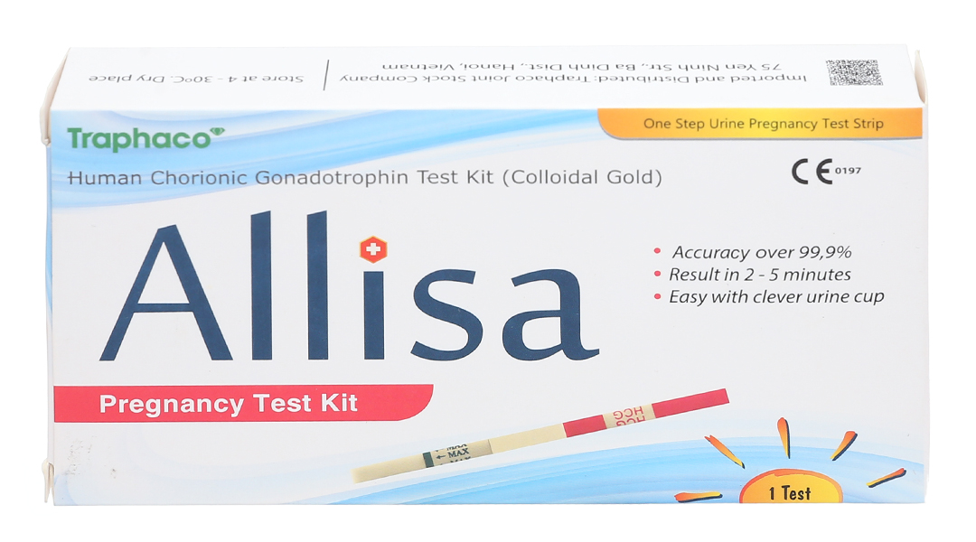Que thử thai Allisa được đánh giá cao về độ chính xác và dễ sử dụng. Hãy xem hình ảnh liên quan để tìm hiểu thêm về sản phẩm này.
