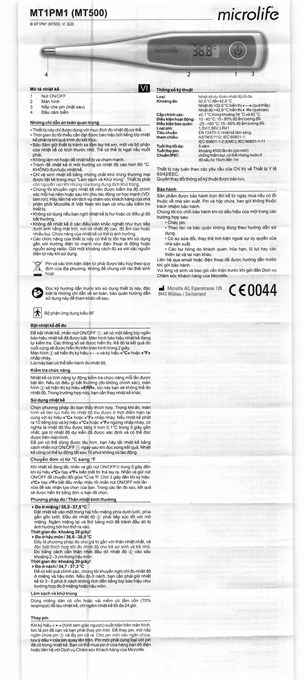Nhiệt kế điện tử đo thân nhiệt Microlife MT 500