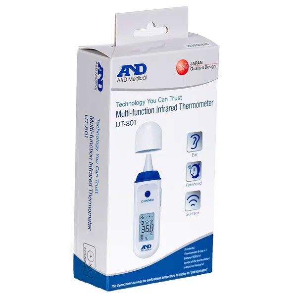 Nhiệt kế hồng ngoại đo trán, tai AND UT-801